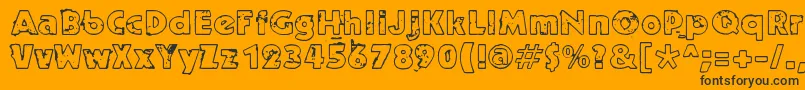 Ruoste Font – Black Fonts on Orange Background