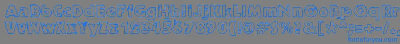 フォントRuoste – 灰色の背景に青い文字