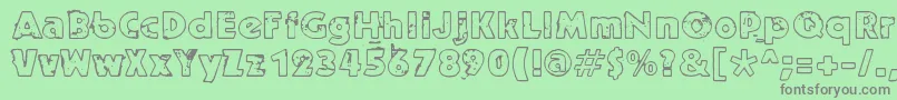 フォントRuoste – 緑の背景に灰色の文字