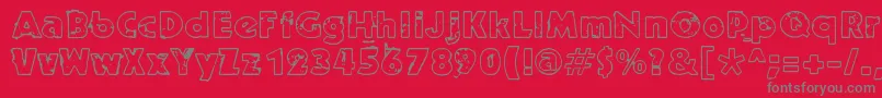 Ruoste Font – Gray Fonts on Red Background