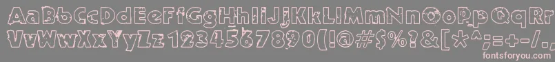 Ruoste Font – Pink Fonts on Gray Background