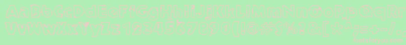 Ruoste Font – Pink Fonts on Green Background