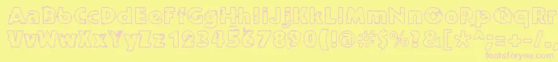 Ruoste Font – Pink Fonts on Yellow Background