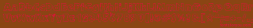 Ruoste Font – Red Fonts on Brown Background