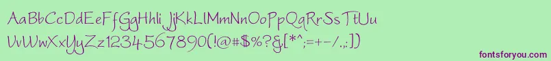 Worstveld Font – Purple Fonts on Green Background