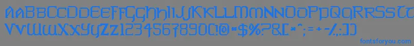 Warlords Font – Blue Fonts on Gray Background