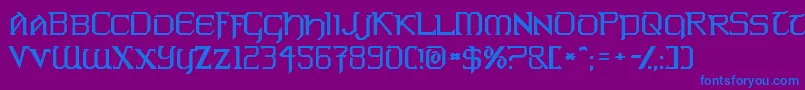 Warlords Font – Blue Fonts on Purple Background