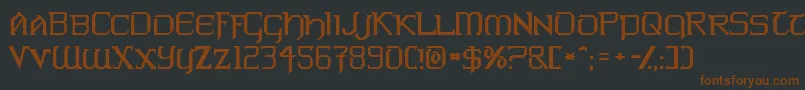 Warlords Font – Brown Fonts on Black Background