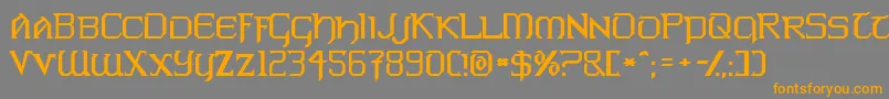 Warlords Font – Orange Fonts on Gray Background