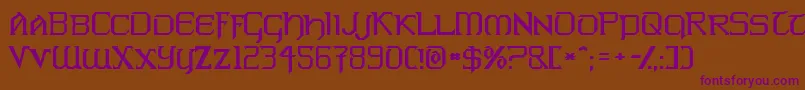 Warlords Font – Purple Fonts on Brown Background