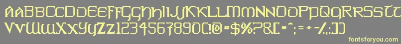 Warlords Font – Yellow Fonts on Gray Background