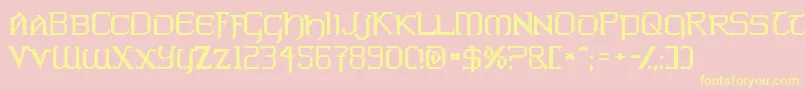 Warlords Font – Yellow Fonts on Pink Background