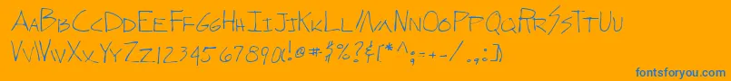 フォントLehn278 – オレンジの背景に青い文字