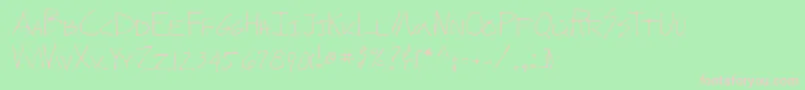 Lehn278 Font – Pink Fonts on Green Background