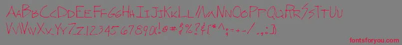 Lehn278 Font – Red Fonts on Gray Background