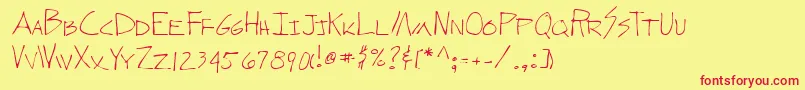 Шрифт Lehn278 – красные шрифты на жёлтом фоне
