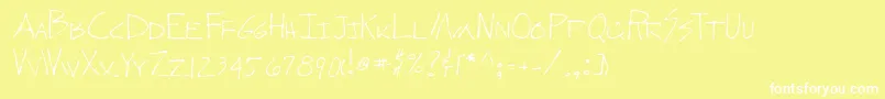Lehn278-fontti – valkoiset fontit keltaisella taustalla