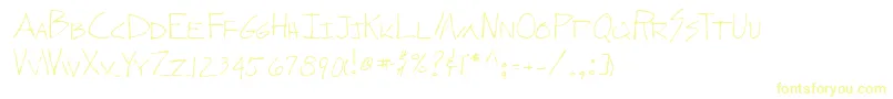 Lehn278 Font – Yellow Fonts on White Background
