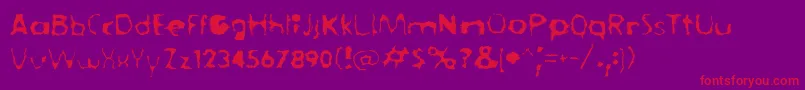 LostLubbockMotels Font – Red Fonts on Purple Background