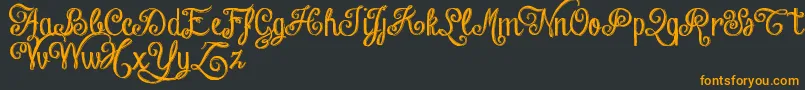 ChalkHandLetteringShadedDemo Font – Orange Fonts on Black Background