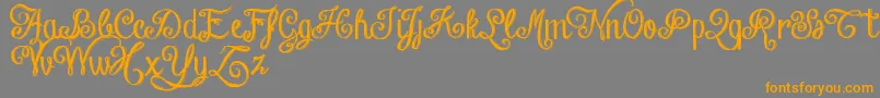 Weitere Informationen zur ChalkHandLetteringShadedDemo-Schriftart ChalkHandLetteringShadedDemo-Schriftart – Orangefarbene Schriften auf grauem Hintergrund