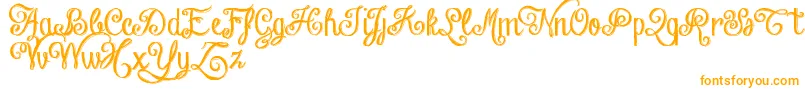 ChalkHandLetteringShadedDemo Font – Orange Fonts on White Background