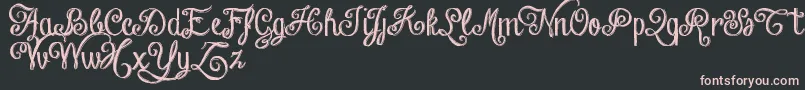 ChalkHandLetteringShadedDemo Font – Pink Fonts on Black Background