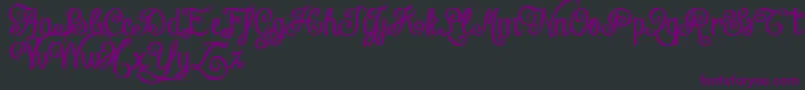 ChalkHandLetteringShadedDemo Font – Purple Fonts on Black Background