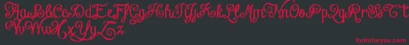 ChalkHandLetteringShadedDemo Font – Red Fonts on Black Background