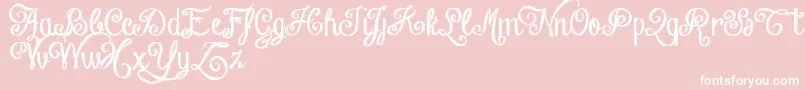 ChalkHandLetteringShadedDemo-Schriftart – Weiße Schriften auf rosa Hintergrund