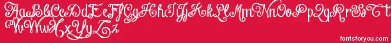 ChalkHandLetteringShadedDemo Font – White Fonts on Red Background