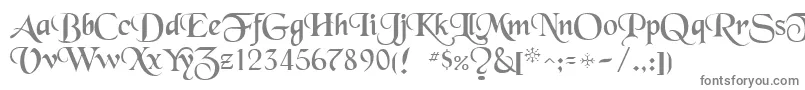 Blackchancery-Schriftart – Graue Schriften auf weißem Hintergrund
