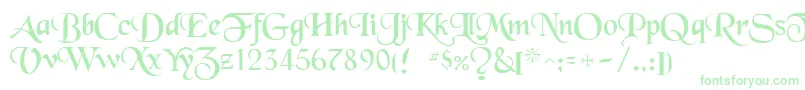 Blackchancery Font – Green Fonts on White Background