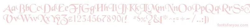 Blackchancery Font – Pink Fonts on White Background