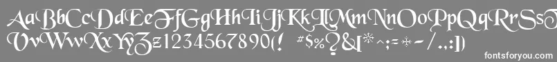 Blackchancery-Schriftart – Weiße Schriften auf grauem Hintergrund