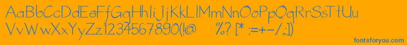 StreetMetalFontV5 Font – Blue Fonts on Orange Background