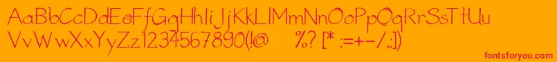 StreetMetalFontV5 Font – Red Fonts on Orange Background