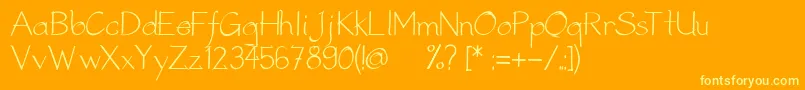 StreetMetalFontV5 Font – Yellow Fonts on Orange Background