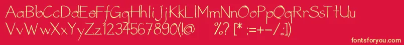 StreetMetalFontV5 Font – Yellow Fonts on Red Background