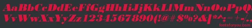 UrwbodonidextbolwidOblique Font – Red Fonts on Black Background