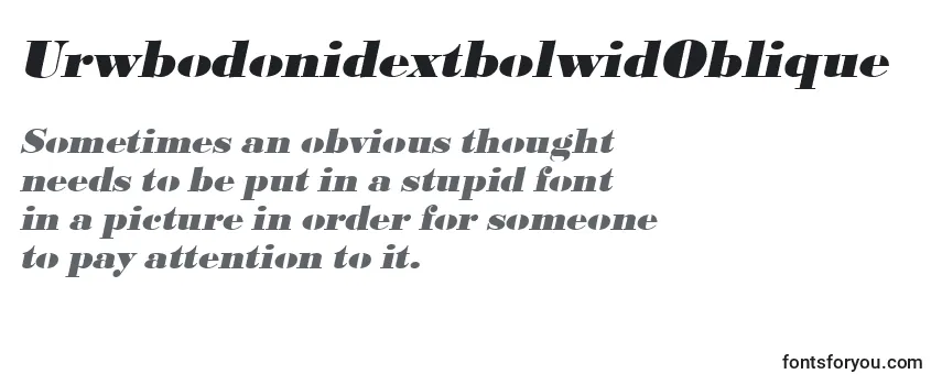 UrwbodonidextbolwidOblique Font