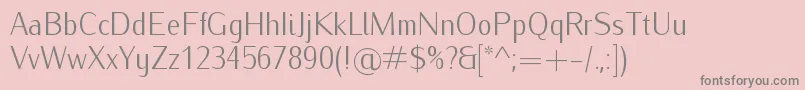 Шрифт IwonacondlightRegular – серые шрифты на розовом фоне