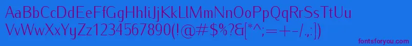 IwonacondlightRegular Font – Purple Fonts on Blue Background