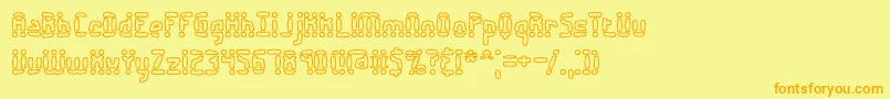 Amalgamo Font – Orange Fonts on Yellow Background