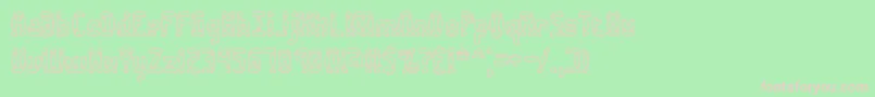 Amalgamo Font – Pink Fonts on Green Background