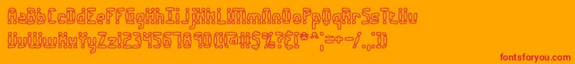 Amalgamo Font – Red Fonts on Orange Background