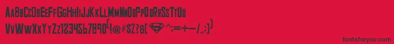 SmallvilleSolid Font – Black Fonts on Red Background
