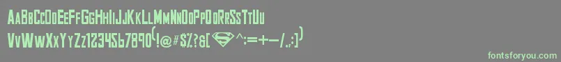 SmallvilleSolid-fontti – vihreät fontit harmaalla taustalla