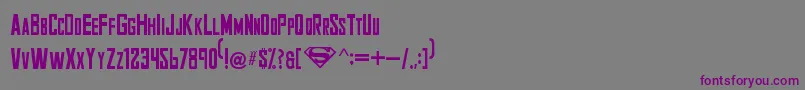 SmallvilleSolid Font – Purple Fonts on Gray Background