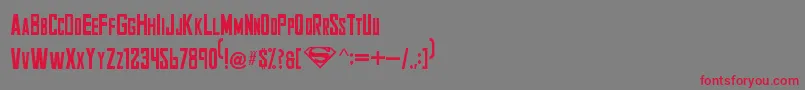 SmallvilleSolid Font – Red Fonts on Gray Background